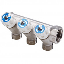 Коллектор резьбовой Aqualink 04476 2 выхода с вентилями с внутренней и наружной резьбой 3/4х1/2 дюйма