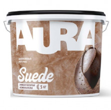 Декоративное покрытие Aura Suede c эффектом потертой кожи и нубука белый 1 кг