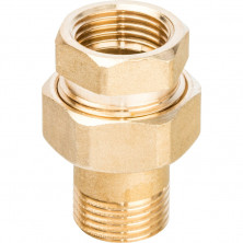 Разъемное соединение американка Stout SFT-0044-000012 1/2  дюйма уплотнение под гайкой по плоскости с внутренней и наружной резьбой