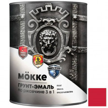 Грунт-эмаль алкидно-уретановая Mokke 04598 3 в 1 красная 2,7 кг