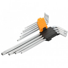 Набор шестигранников Tolsen TT20057 Torx T10H-T50H длинные с отверстием 9 шт