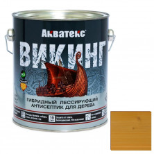Антисептик для дерева гибридный Акватекс Викинг лессирующий полуматовый Сосна 2,5 л