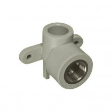 Угольник PP-R комбинированный серый ВР Дн 20х1/2" с креплением VALFEX 10120020Г